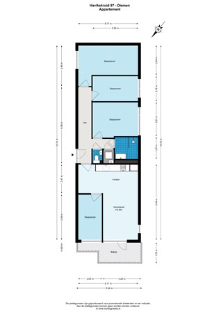 Floorplan - Havikskruid 97, 1112 NJ Diemen